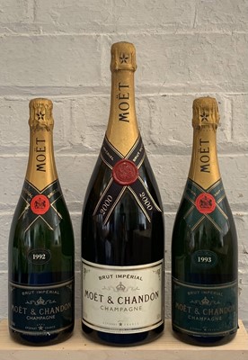 Lot 155 - 1 Magnum together with 2 Bottles Vintage Champagne from Moet et Chandon