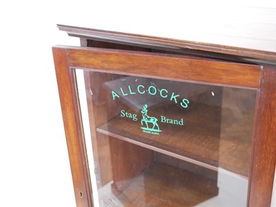 Lot 270 - Display cabinet branded Allcocks Stag Brand.