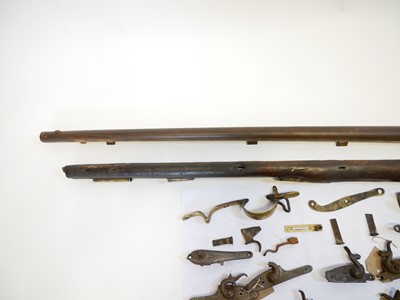 Lot 233 - Major parts of a musket and a collection of locks.