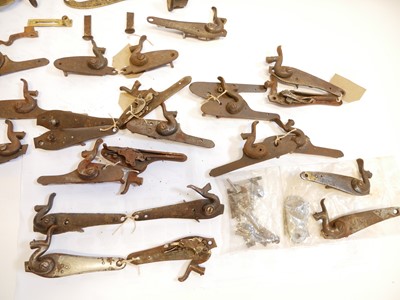 Lot 233 - Major parts of a musket and a collection of locks.