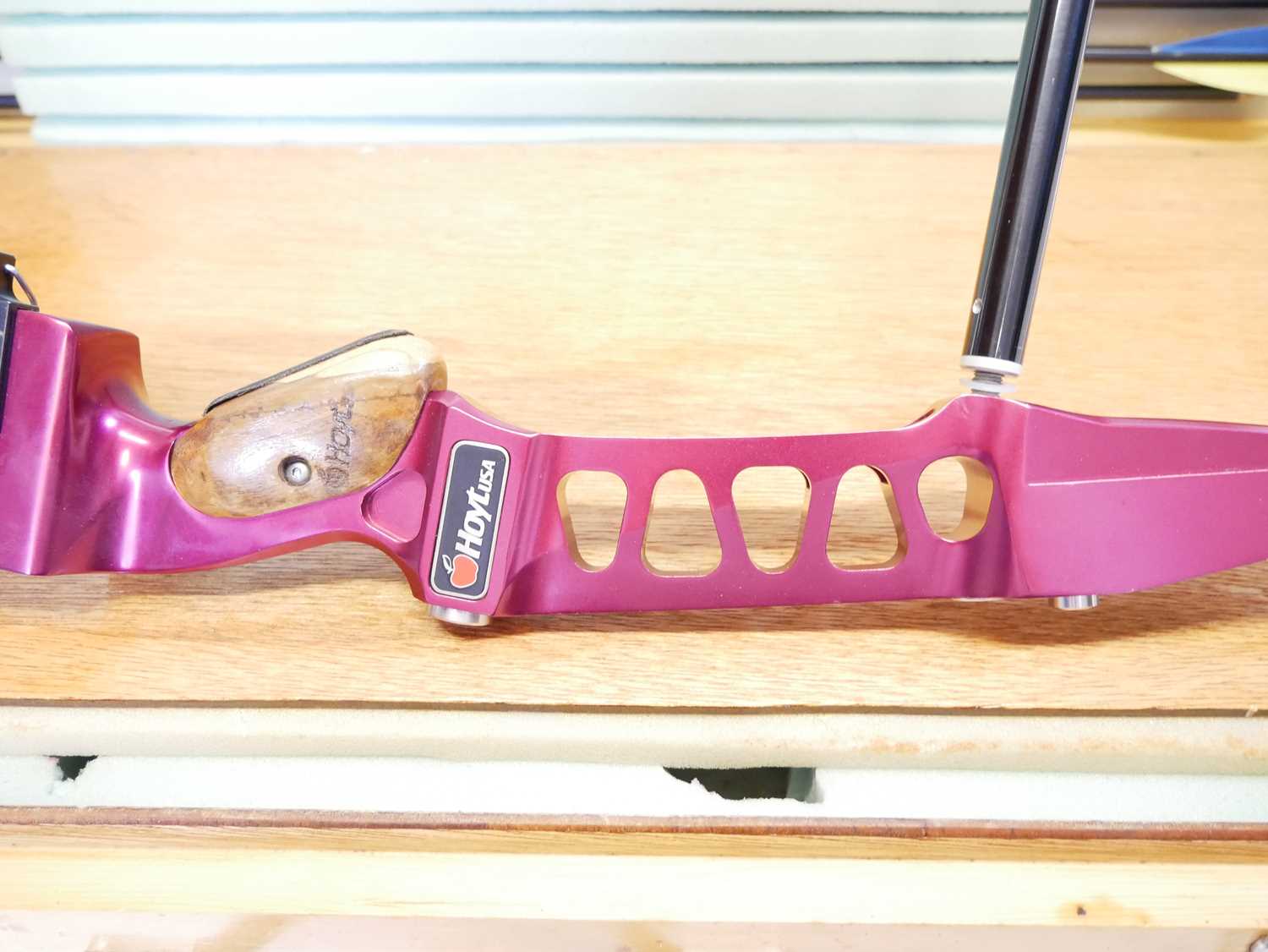 Lot 368 Left handed Hoyt recurve bow and cased