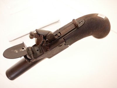 Lot 5 - Flintlock pocket pistol by Nock