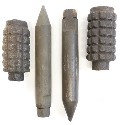 Lot 318 - Two inert Russian WWII Pomz grenades