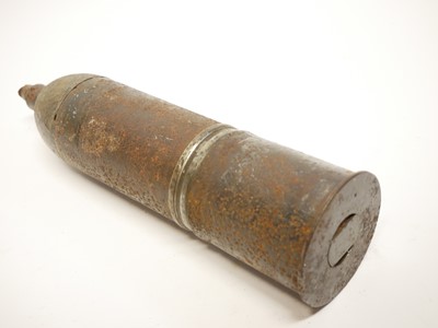 Lot 328 - German WWII inert  75mm shell and case.