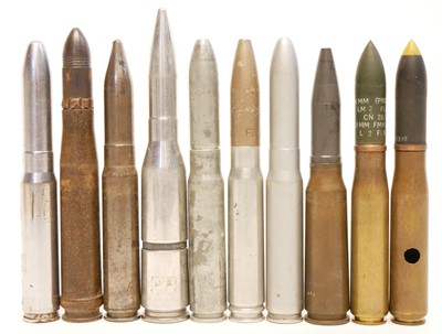 Lot 336 - Ten British 20mm rounds