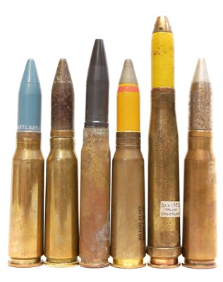 Lot 343 - Six 20mm rounds