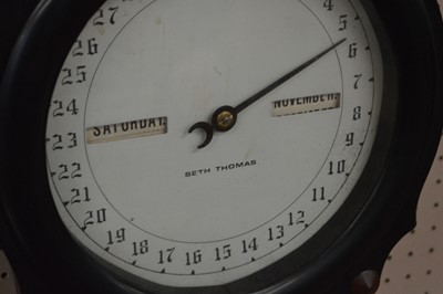 Lot 214 - American drop dial wall clock