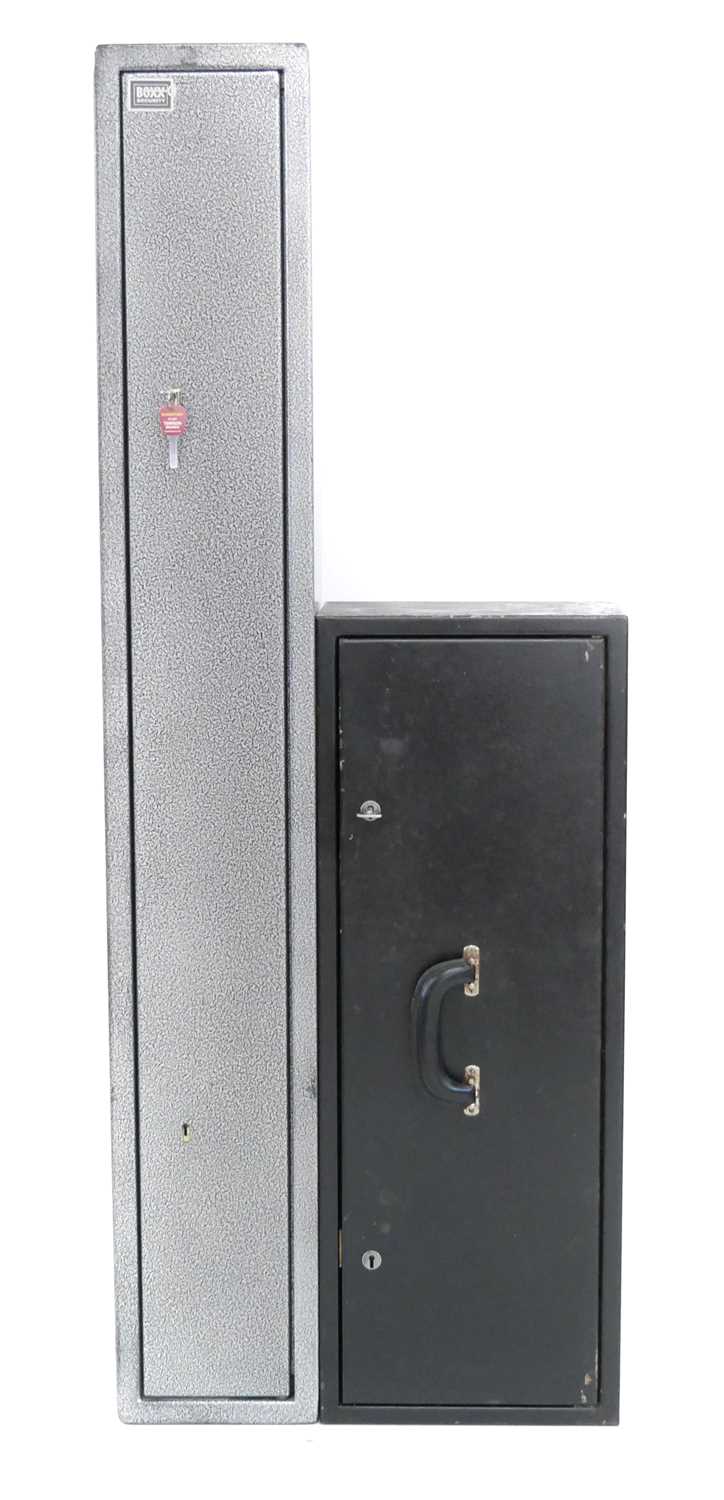 Lot 222 - Boxx Security three gun cabinet and a car travelling cabinet.