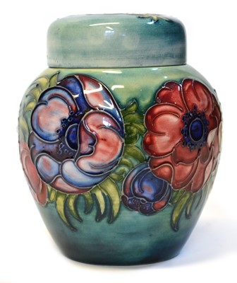 Lot 142 - Moorcroft anemone ginger jar