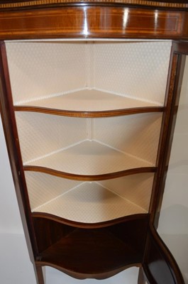 Lot 276 - Edwardian mahogany corner display cabinet