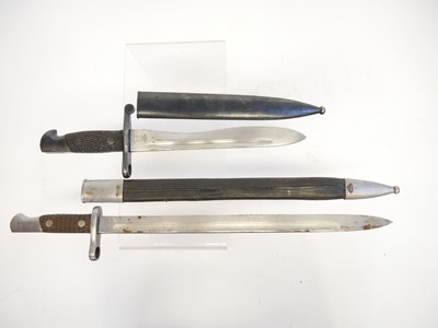 Lot 280 - Two Spanish bayonets and scabbards