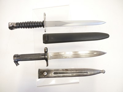 Lot 286 - Two bayonets and scabbards.