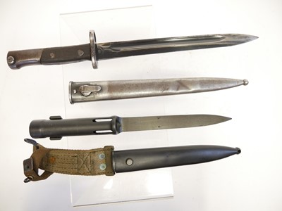 Lot 288 - Two bayonets and scabbards.