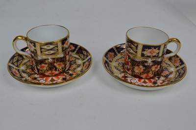 Lot 119 - 5 Royal Crown Derby demitasse coffee cups and saucers