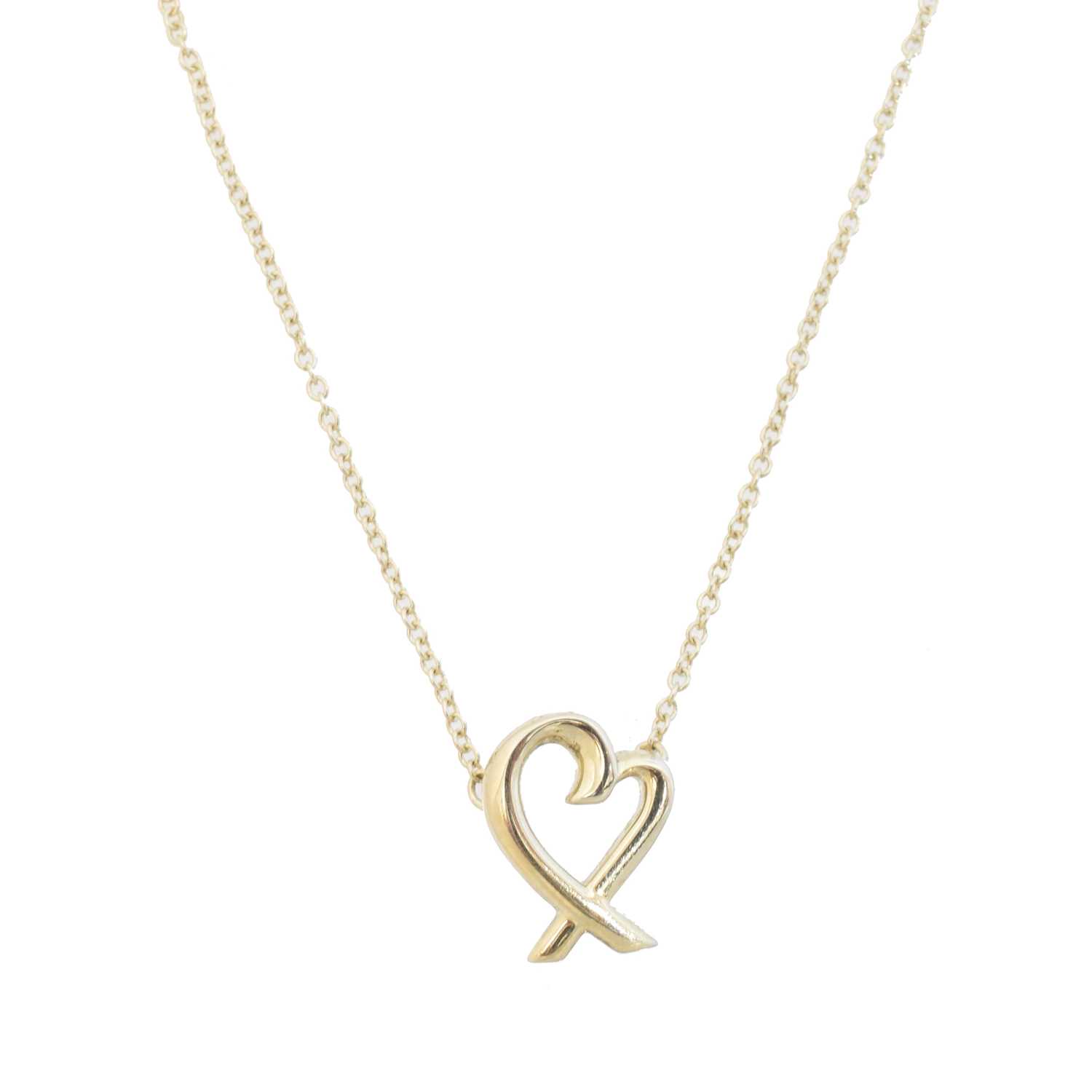Lot 53 - A 'Loving Heart' necklace by Paloma Picasso for Tiffany & Co.