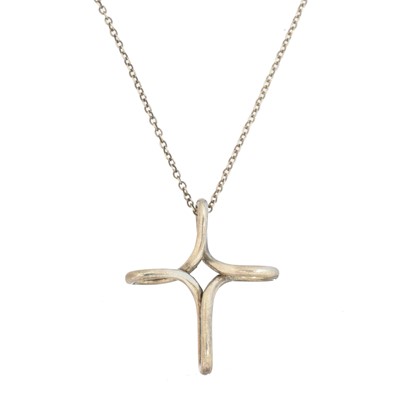 Lot 47 - An 'Infinity Cross' pendant by Elsa Peretti for Tiffany & Co.