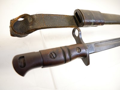 Lot 301 - M1917/P13 bayonet scabbard and frog