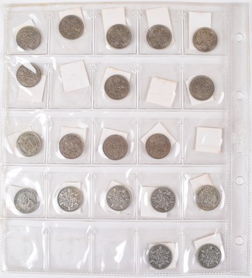 Lot 11 - Assorted album of mainly silver coinage from George II to Elizabeth II.