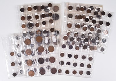 Lot 8 - Assorted sleeves of various copper coinage from George II to Elizabeth II.