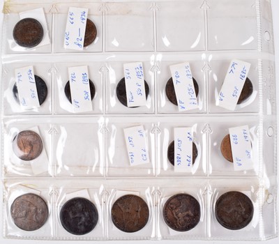 Lot 8 - Assorted sleeves of various copper coinage from George II to Elizabeth II.