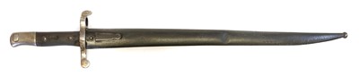 Lot 266 - Kropatshek M.1886 rifle bayonet and scabbard
