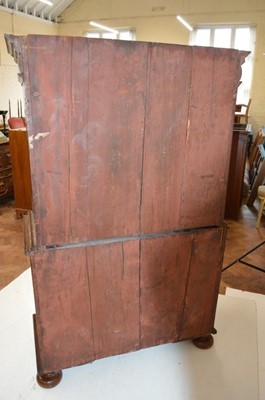 Lot 279 - Queen Anne walnut cabinet on chest