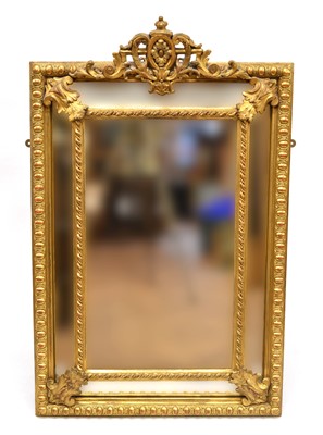 Lot 355 - 19th-century continental cushion mirror