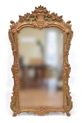 Lot 357 - Late 19th-century continental wall mirror.
