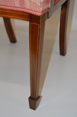 Lot 340 - Edwardian mahogany framed open armchair