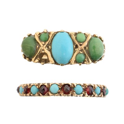 Lot 66 - Two turquoise rings