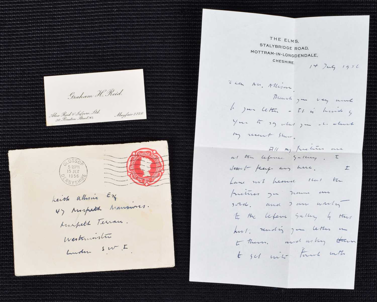 Lot 26 - L.S. Lowry R.A. (British 1887-1976) handwritten letter with signature.