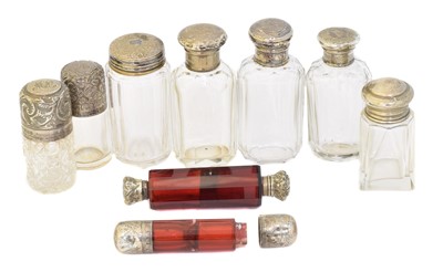 Lot 169 - A selection of silver topped bottles