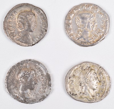 Lot 10 - Four Roman silver coins (4).