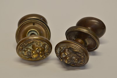 Lot 239 - Bronze door handles