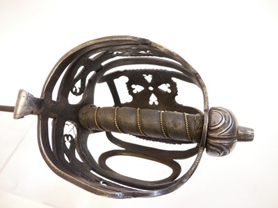 Lot 240 - English Horsemans basket-hilted sword by Harvey