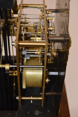 Lot 206 - 20th-century mahogany miniature longcase clock