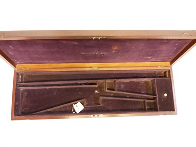 Lot 231 - Mahogany case for a double percussion gun