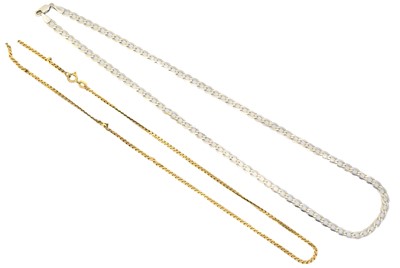 Lot 31 - Two 9ct gold chain necklaces