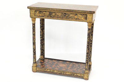 Lot 295 - Chinese lacquer work console table