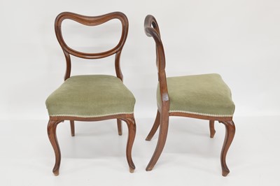 Lot 347 - Six Victorian crown back dining chairs