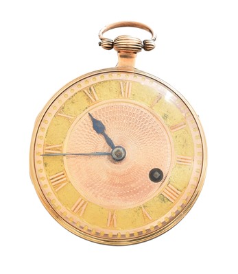 Lot 205 - A George III 18ct gold open face pocket watch