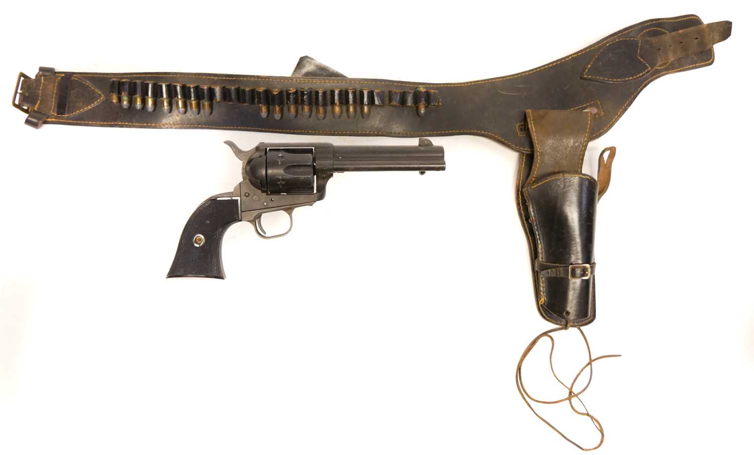 Lot 11 - Replica SAA revolver and leather holster