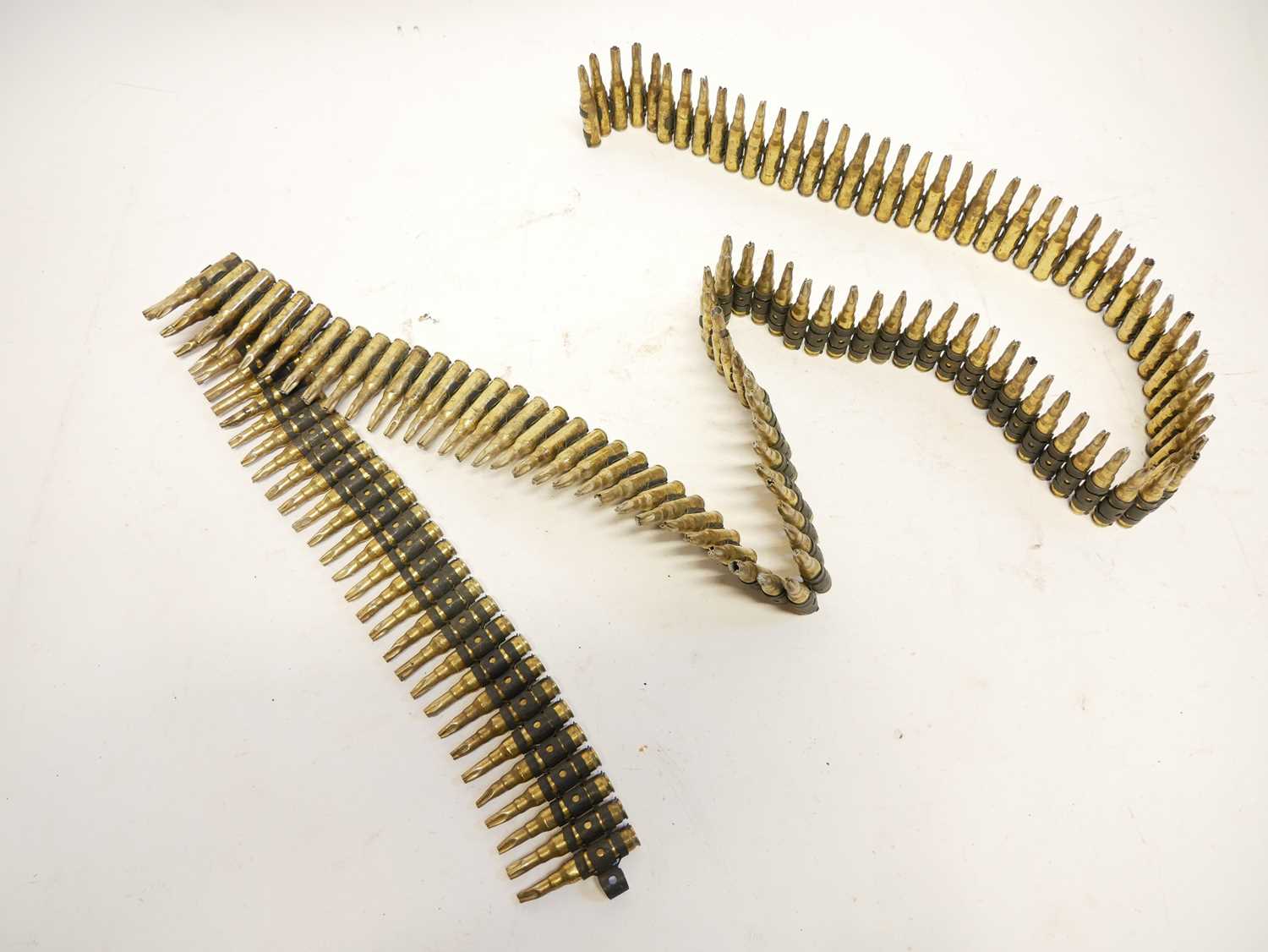 Lot 189 - Two metres of fired GPMG 7.62 blanks on belt