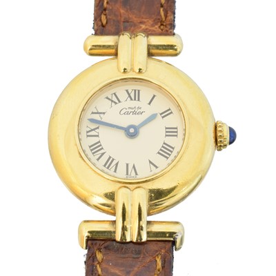Lot 175 - A Must De Cartier 'Colisse' quartz wristwatch