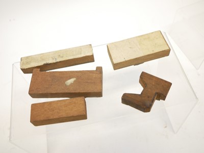 Lot 216 - Five original printing blocks from gun catalogues.