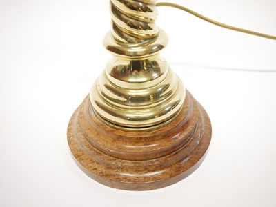 Lot 245 - Early 20th-century brass table lamp