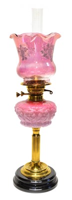 Lot 246 - Victorian table standing oil lamp