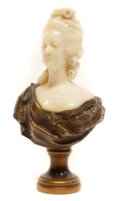 Lot 132 - 19th-century bronze and ivory bust