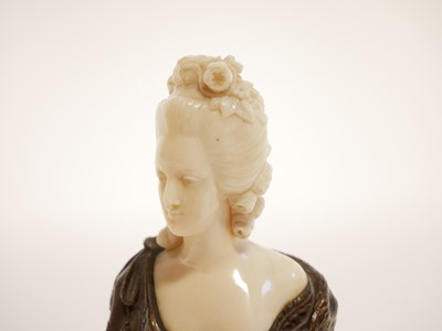Lot 132 - 19th-century bronze and ivory bust