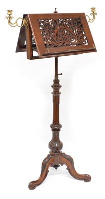 Lot 261 - Victorian rosewood duet music stand